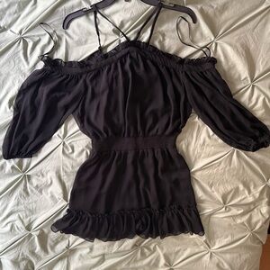 Black Off-Shoulder Women's Dress
